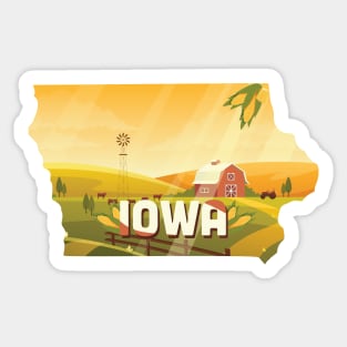 Iowa state design / Iowa lover / Iowa gifts / Iowa farmer gift / Iowa home state Sticker